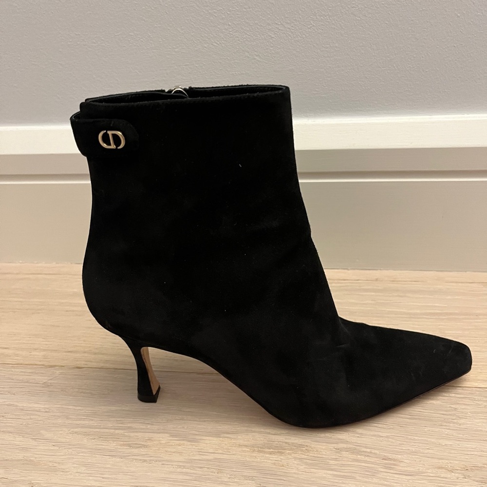 Cristian Dior Black Suede Booties! - Picture 9 of 11